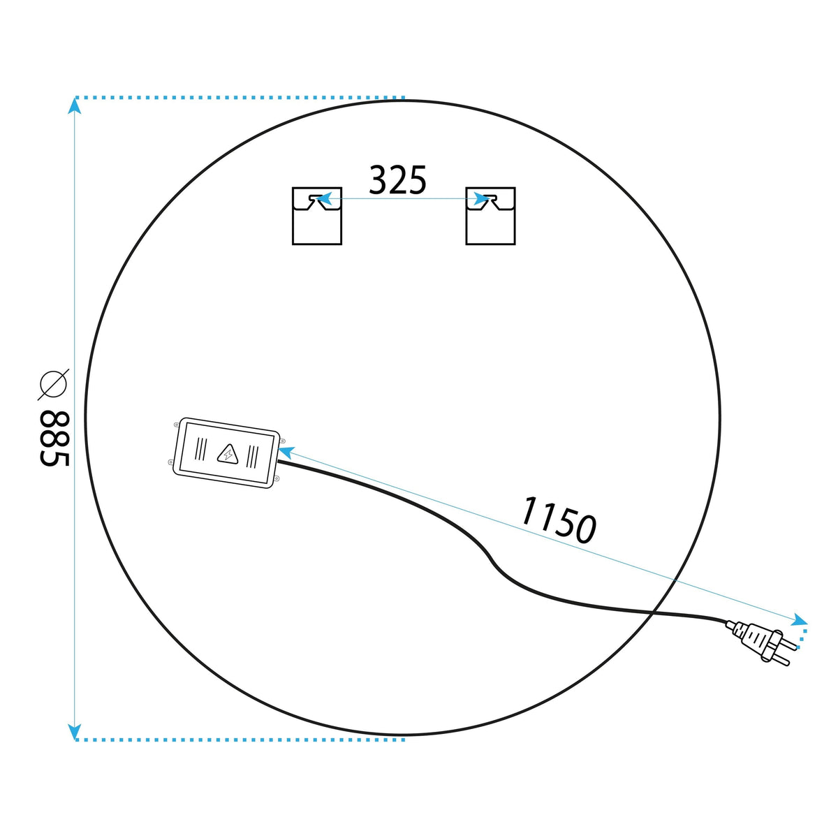 Spiegel LED 90cm BAS P11416  9