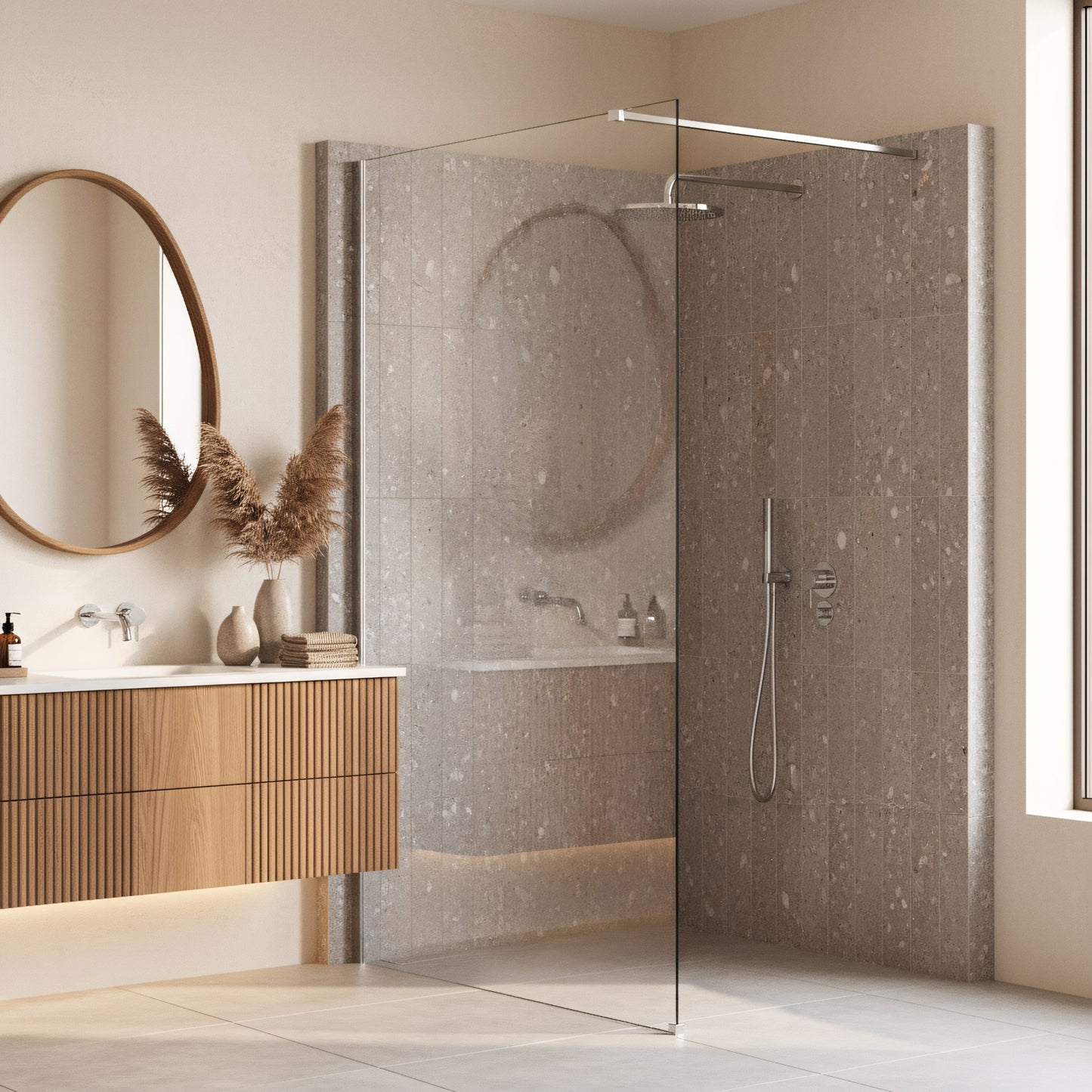 Duschwand Rea Flexi Transparent / Chrome 100  5