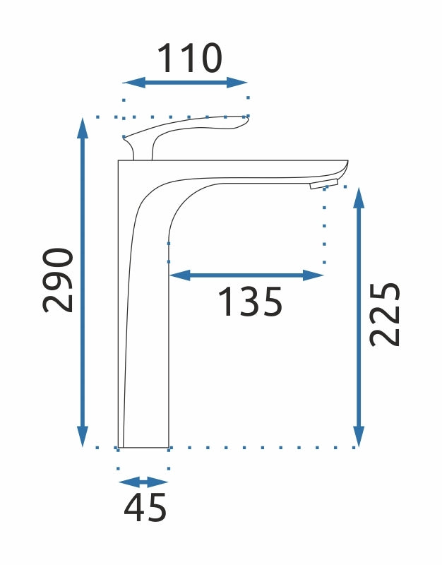 Waschbeckenarmatur Rea Orbit Chrom High  6