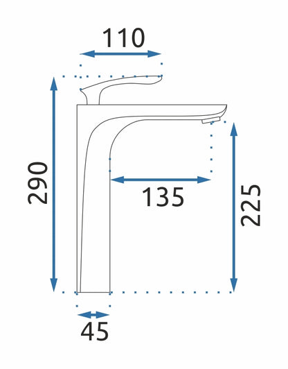 Waschbeckenarmatur Rea Orbit Chrom High  6