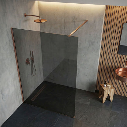 Duschwand Rea Flexi Grey / Brush Copper 100  4