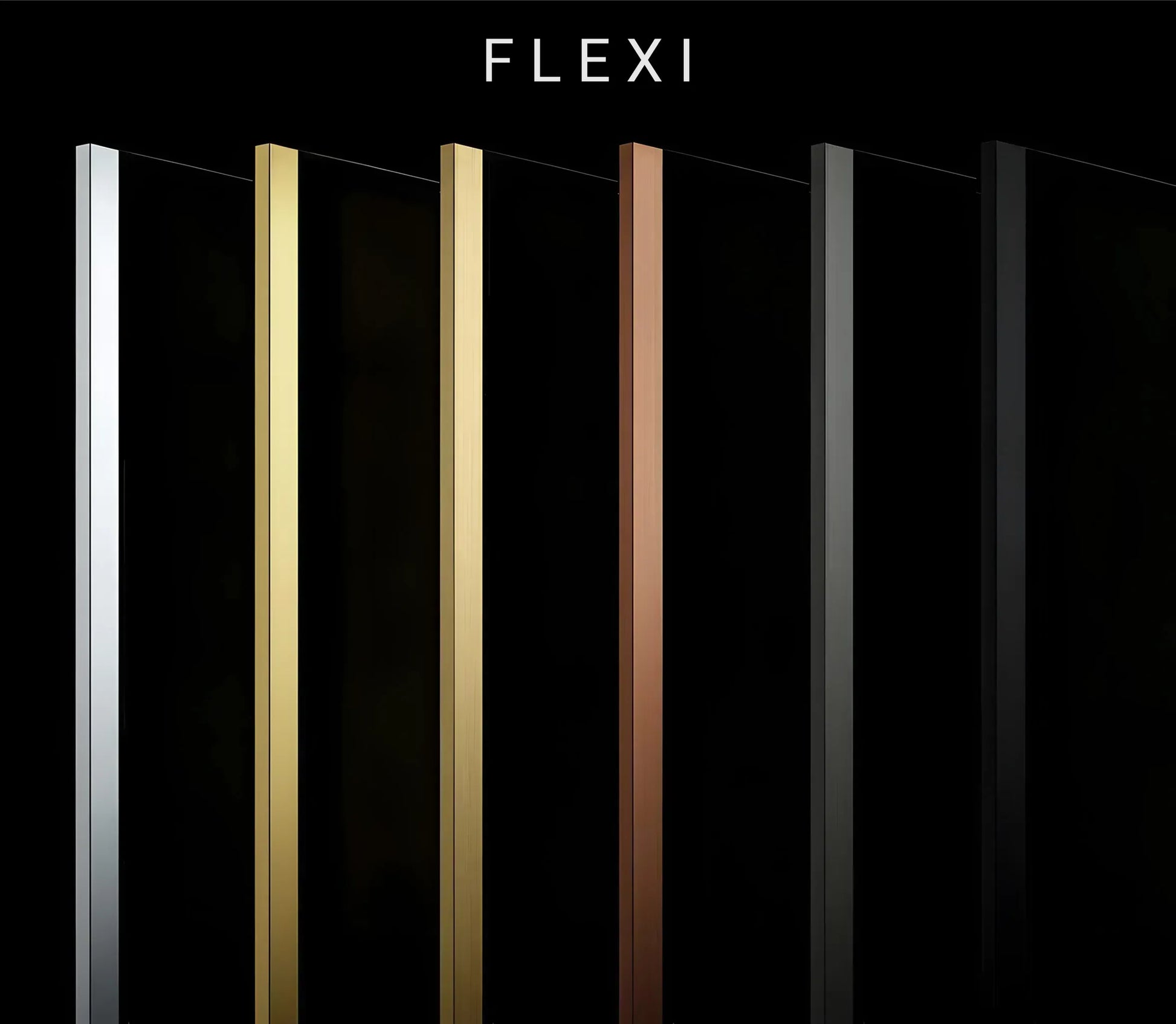 Duschwand Rea Flexi Transparent / Brush Copper 130  9