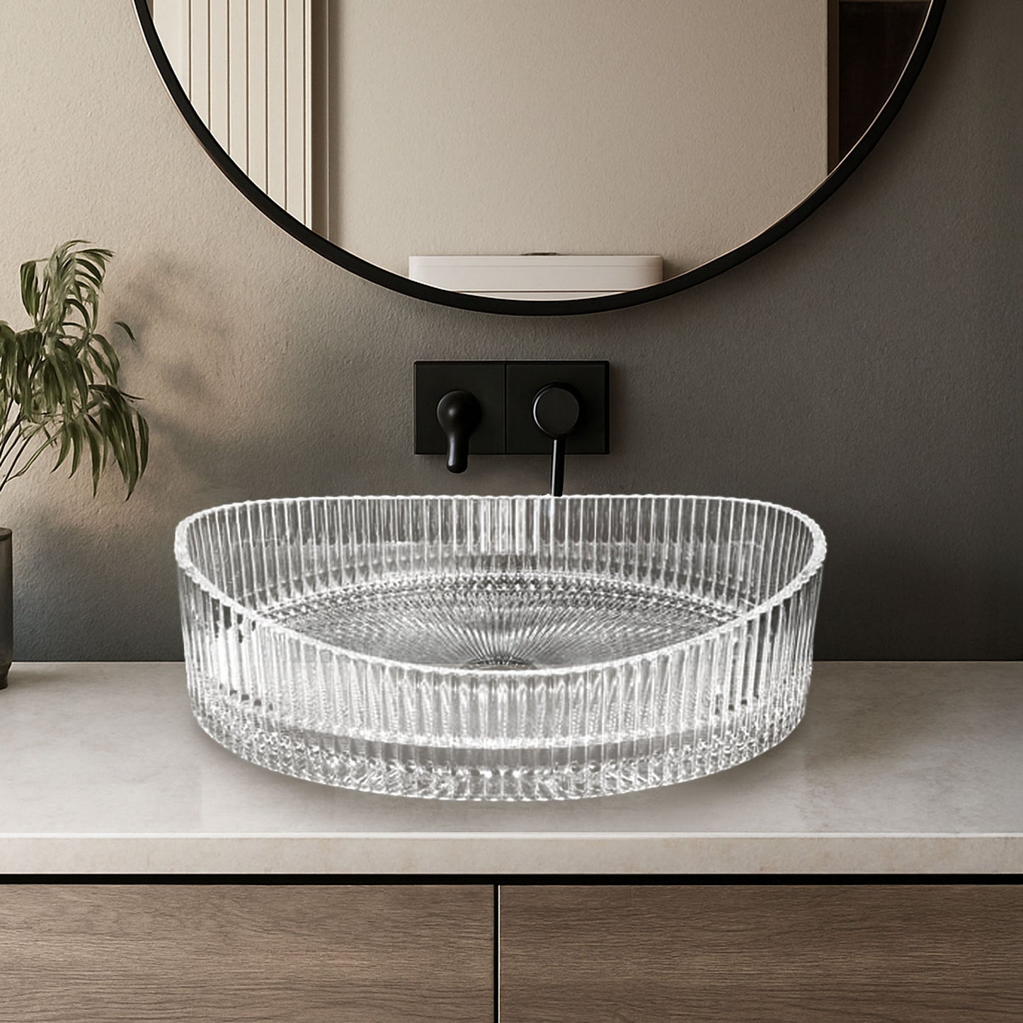 Aufsatzwaschbecken Rea Harper Transparent  2