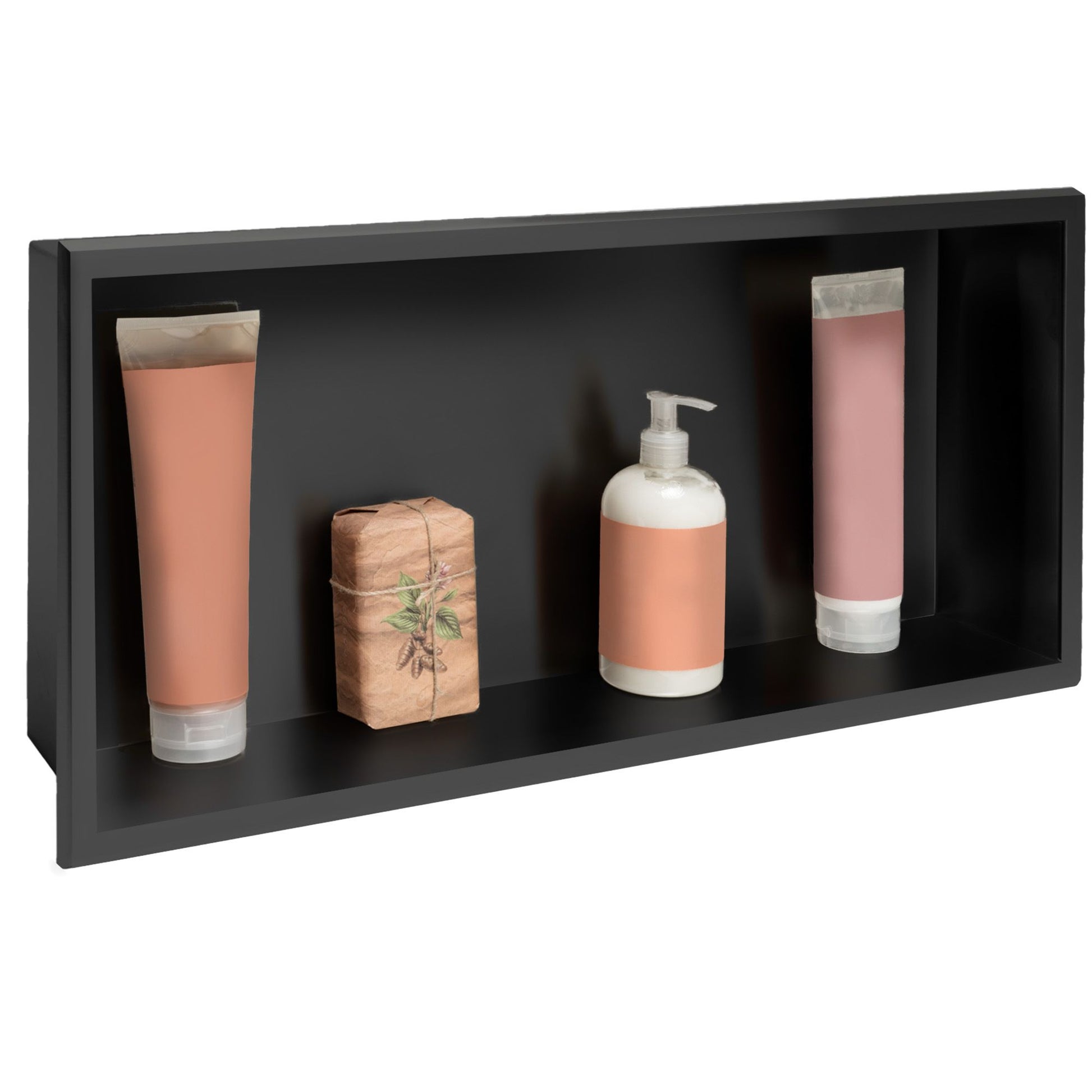 bathroom shelf 30x60 black matt  2