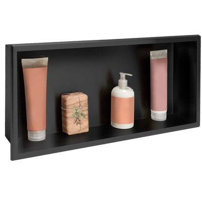 bathroom shelf 30x60 black matt  2