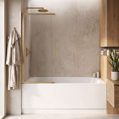 Badewannen-Duschwand Schiebetür REA Dario Brush Gold 120 3