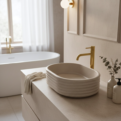 Aufsatzwaschbecken Rea Nicoletta Beige  3