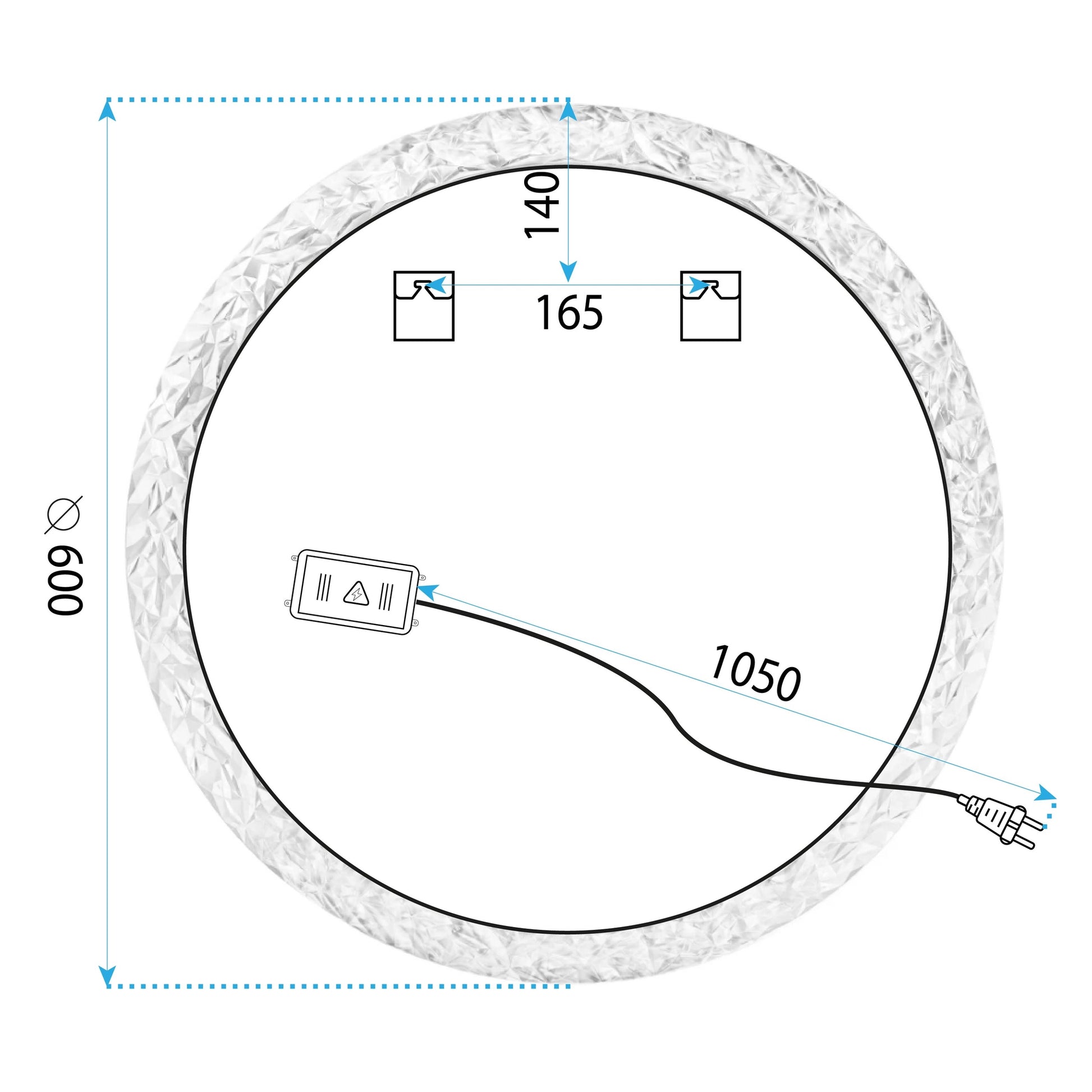 Spiegel LED 60cm YH-3562  8