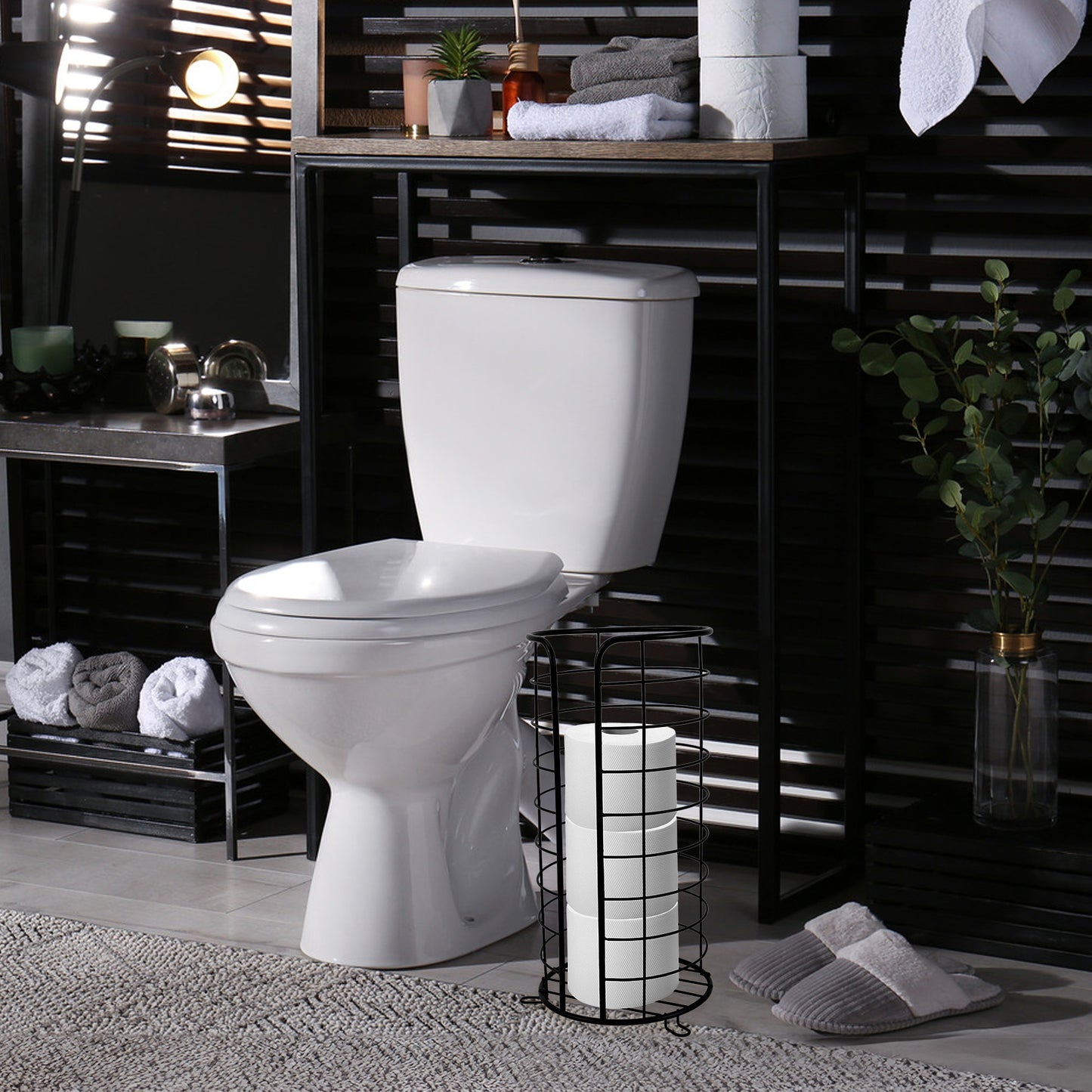 Ständer Für Toilettenpapier Black 322743a  7
