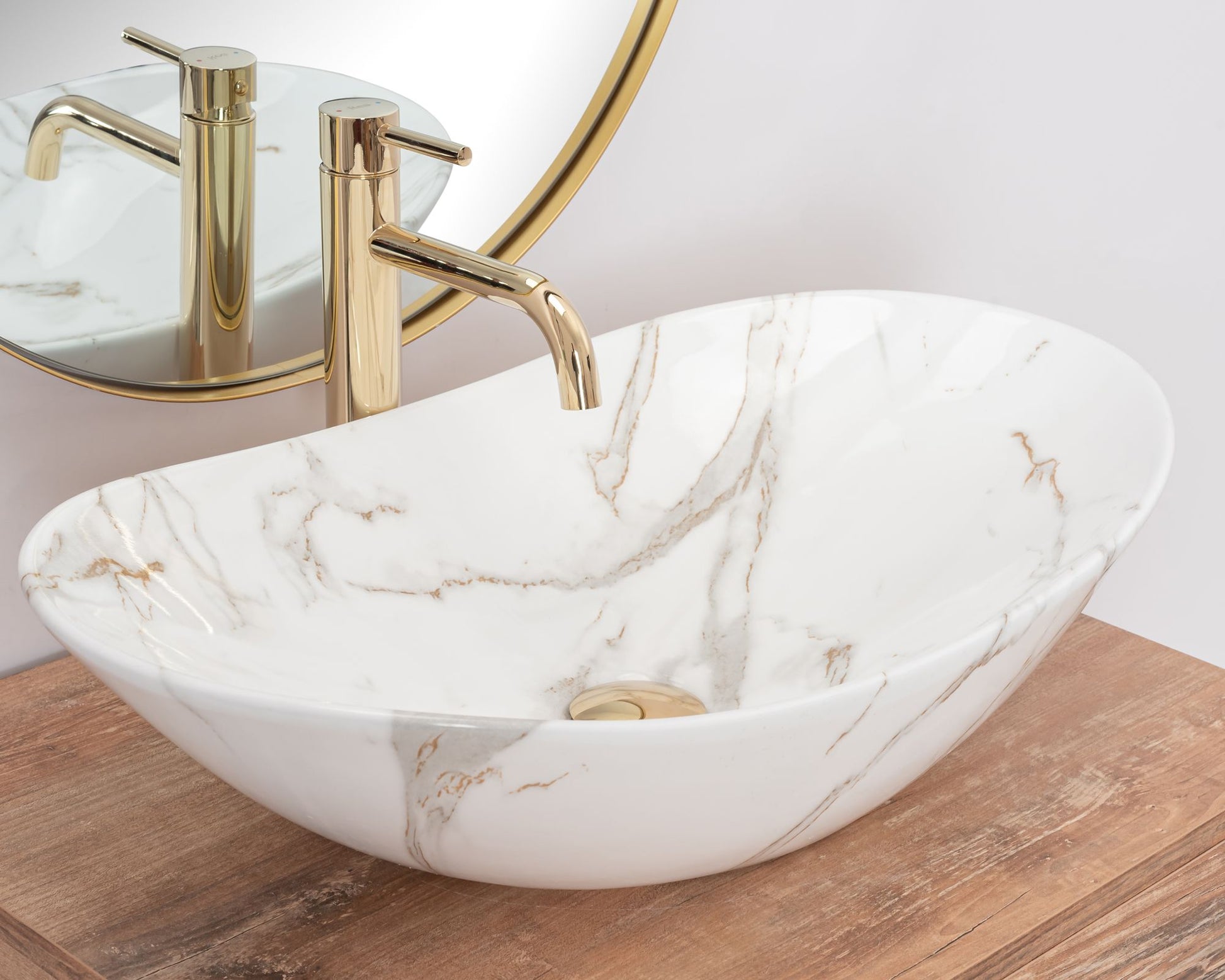 Aufsatzwaschbecken Rea Royal Shiny Aiax Marmor 2