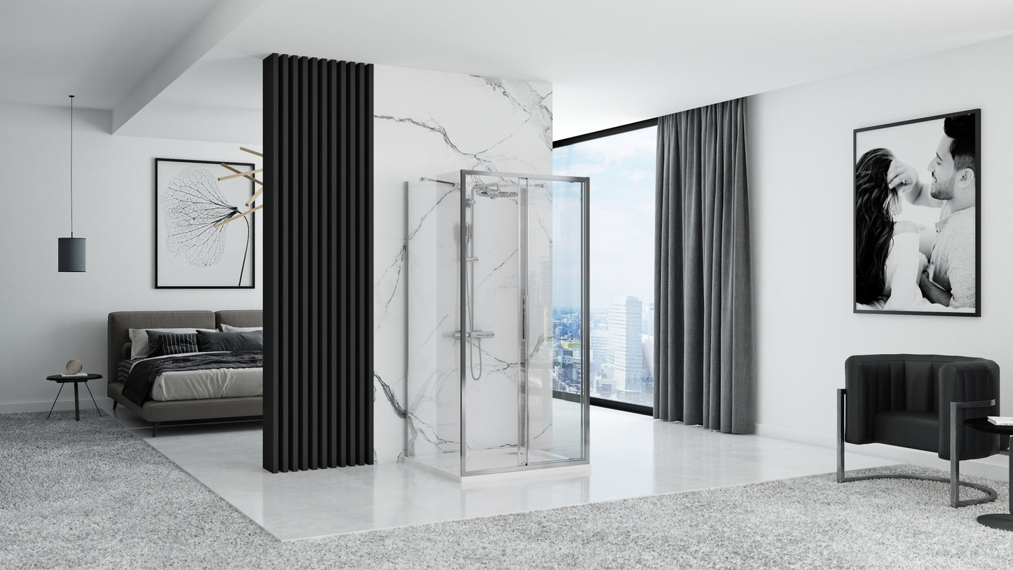 Duschkabine REA Rapid Slide Chrome Wandmontage 150 x 80 3