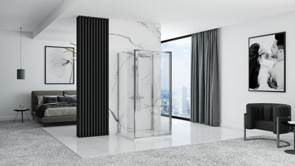 Duschkabine REA Rapid Slide Chrome Wandmontage 150 x 80 3