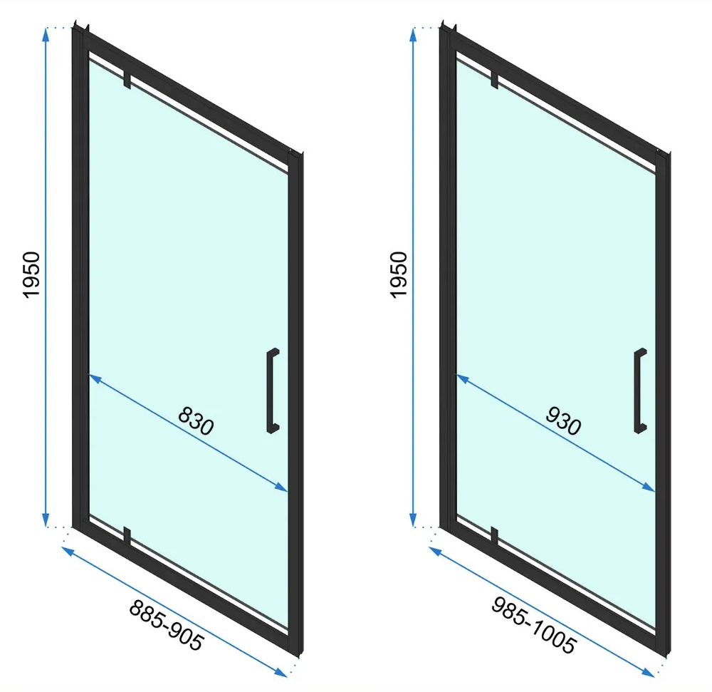Duschkabine Rea Rapid Swing Chrom 120x100 8
