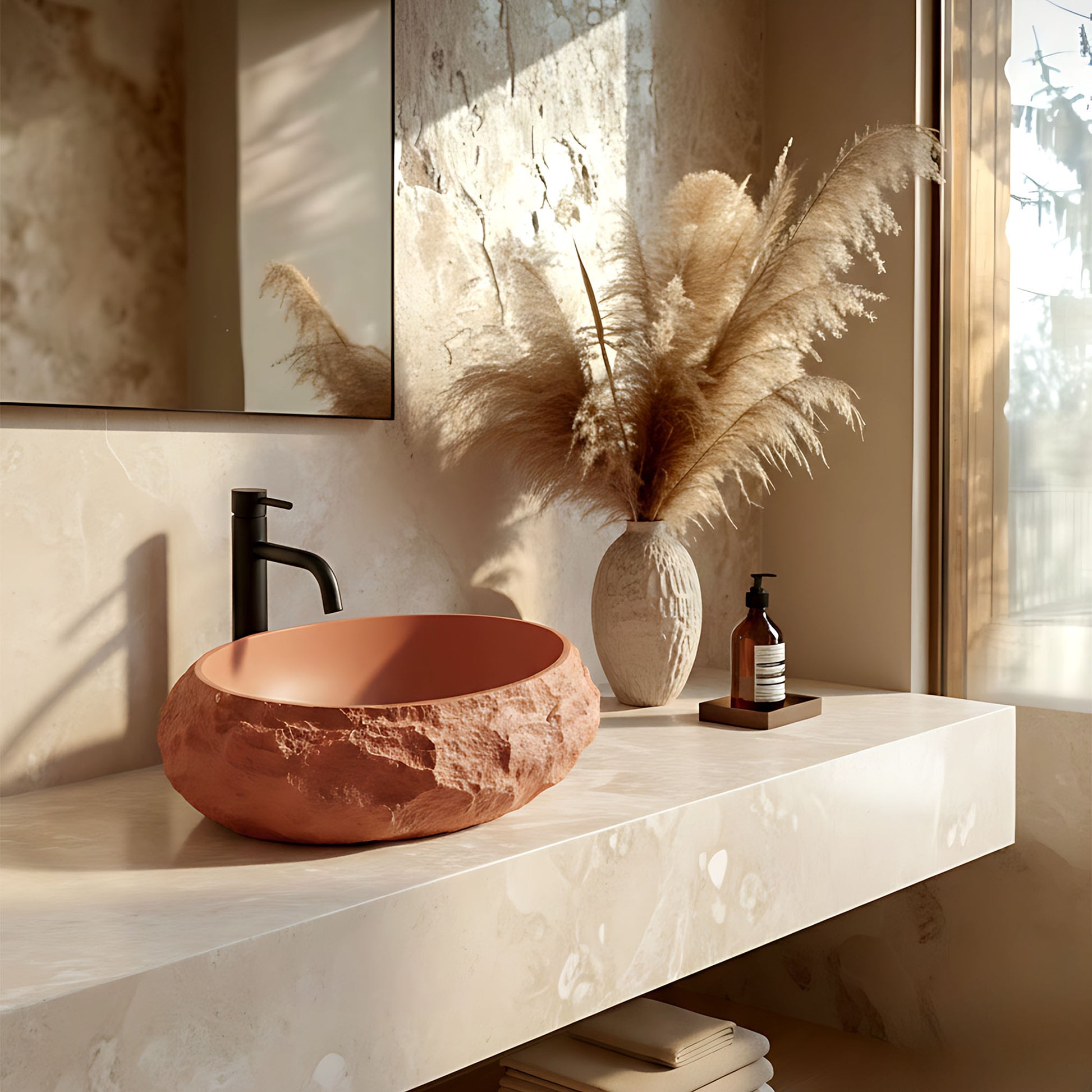 Aufsatzwaschbecken Rea Mika Terracotta  7