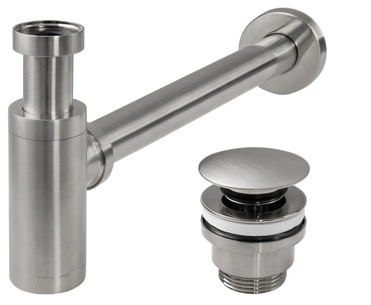 Siphon Klik-Klak Universal REA BRUSH NICKLE INOX  1