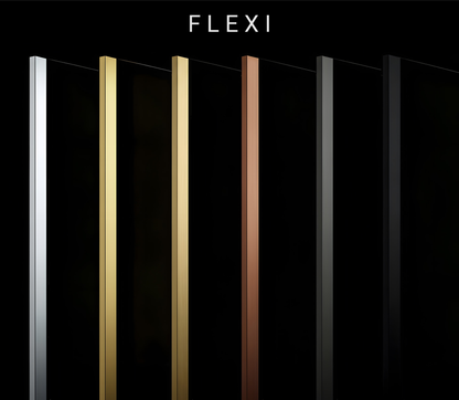 Duschwand Rea Flexi Brown / Chrome 130  9