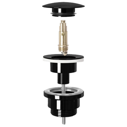 Waschbeckenstöpsel universal click-clack Rea BLACK METALIC  2