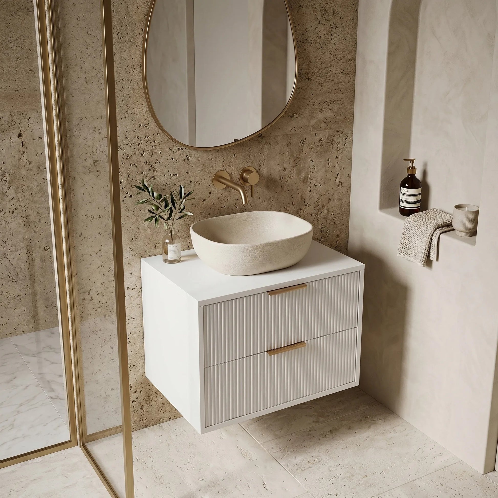 Waschtischunterschrank Rea Mono 60cm White  3