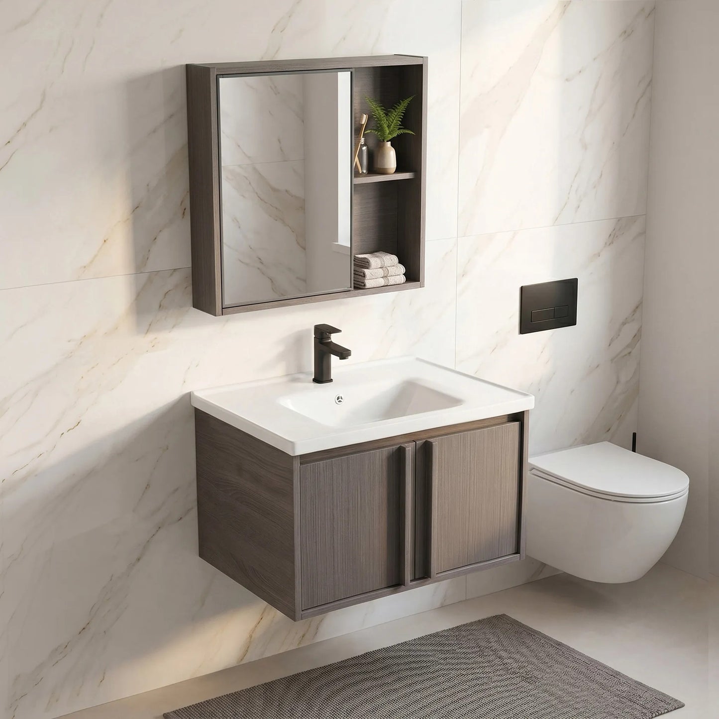 Badezimmermöbel-Set mit Waschbecken Gama T25023 KJM 60CM  3