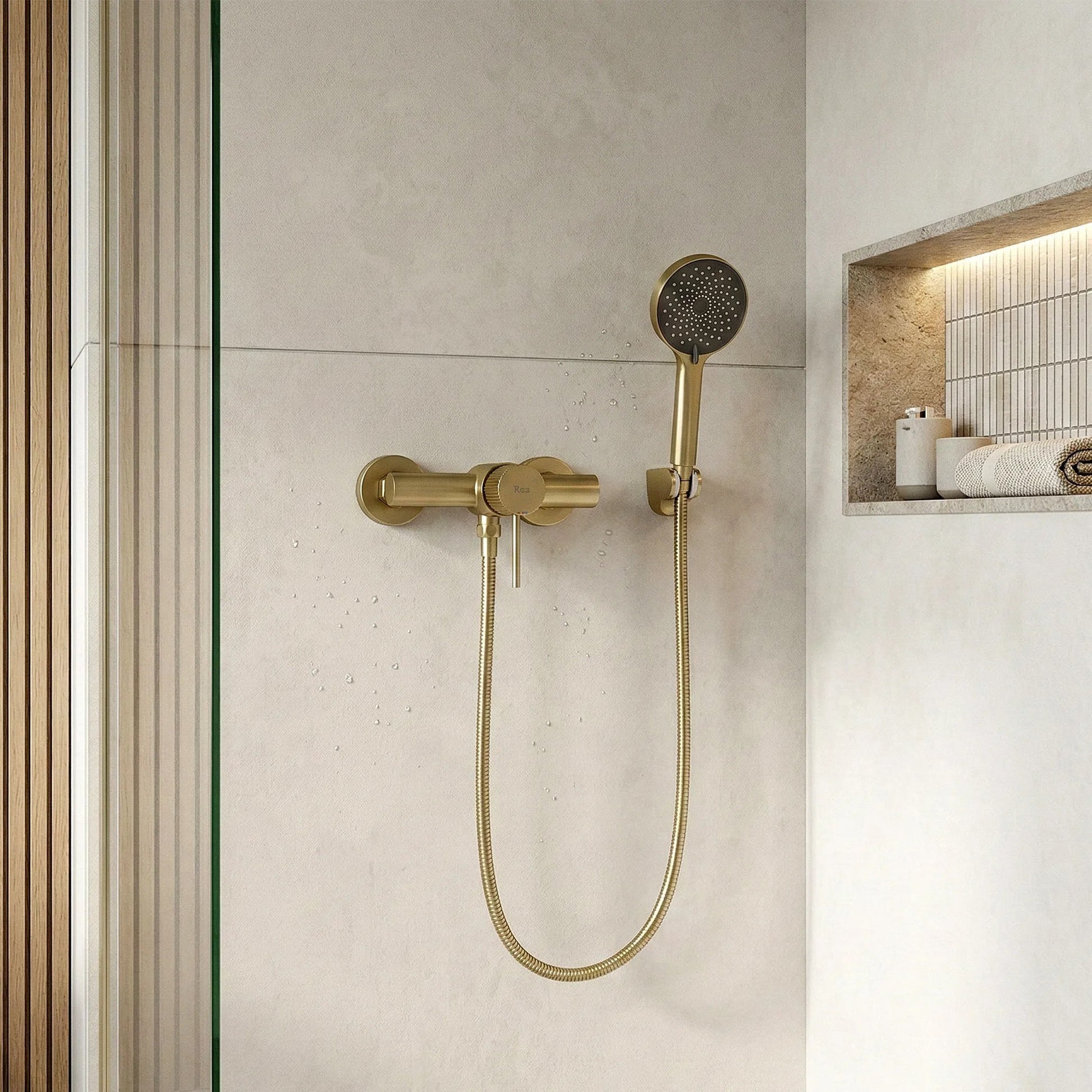 Duscharmatur REA Lungo Stripe BRUSH GOLD  3