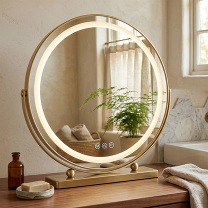 Spiegel LED MAKE-UP L.Gold 50 cm  3