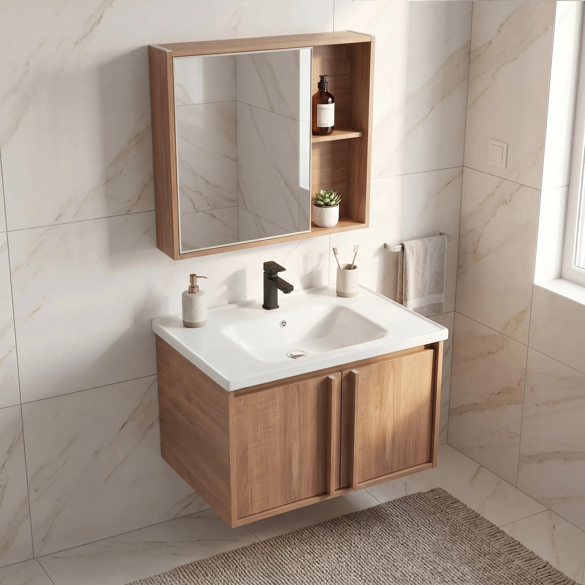 Badezimmermöbel-Set mit Waschbecken Gama T25023 HHL 60CM  3