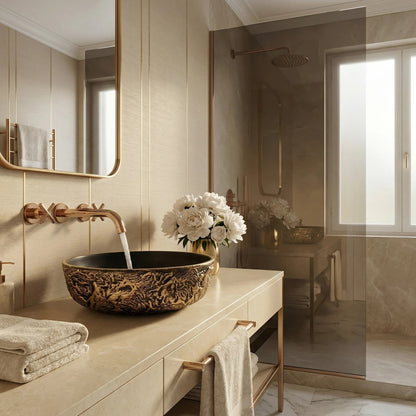 Aufsatzwaschbecken Rea Babilon Gold  3