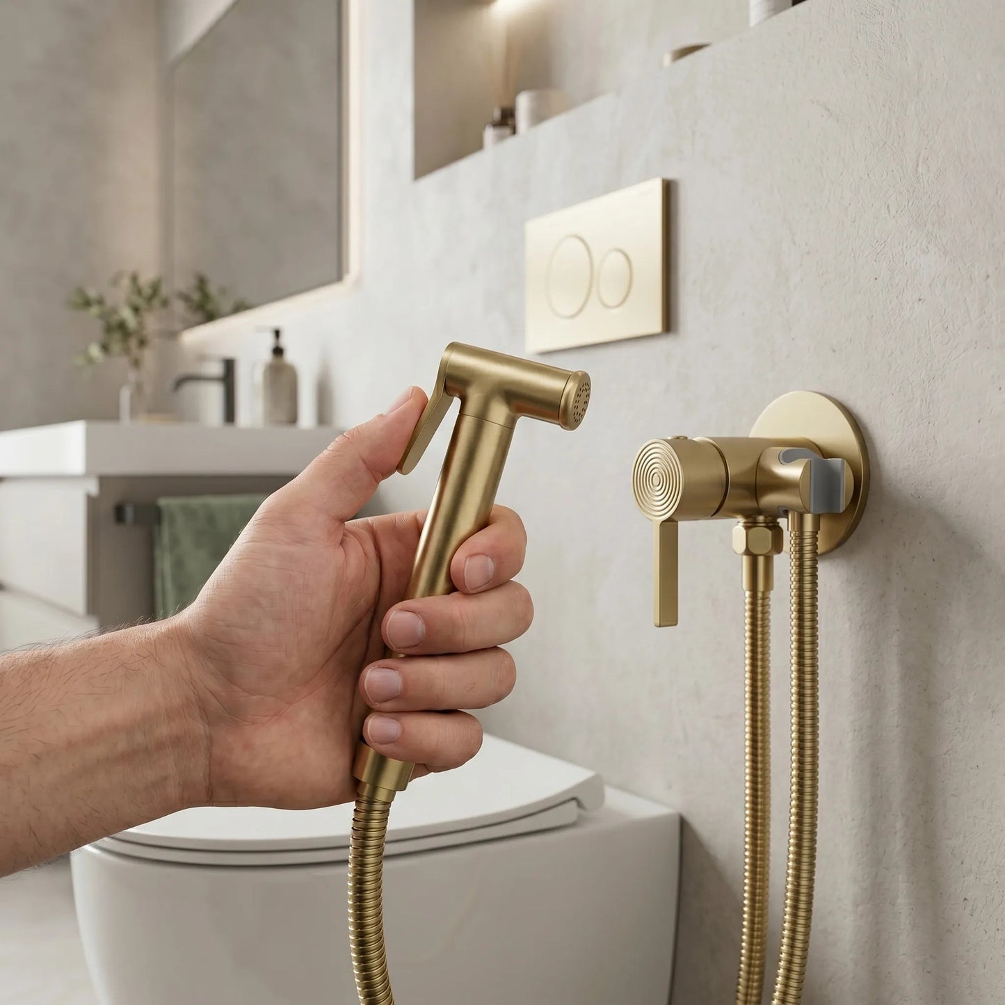 Bidetarmatur Rea Foster Brush Gold  3