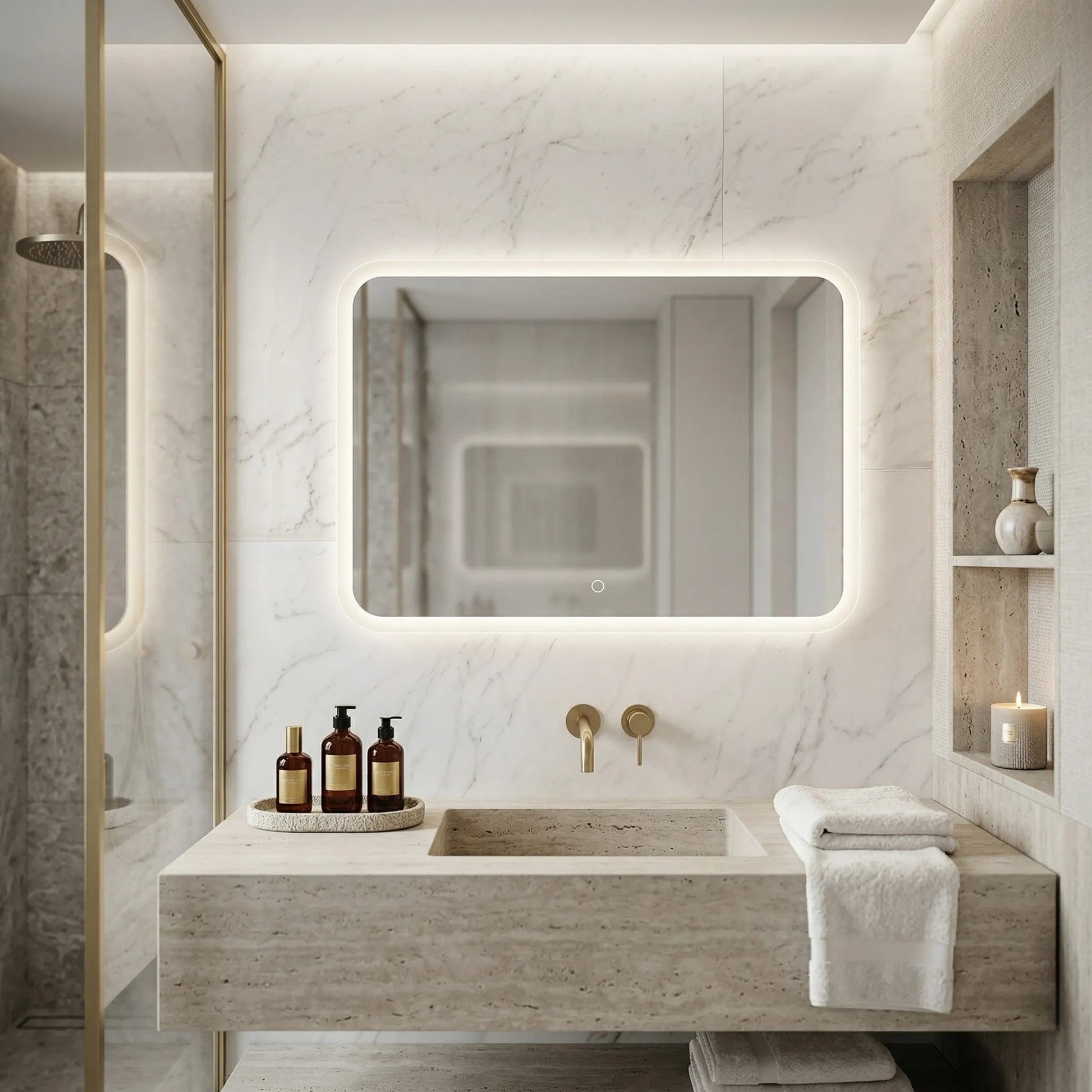 Spiegel LED 80x60cm TOP-3  3