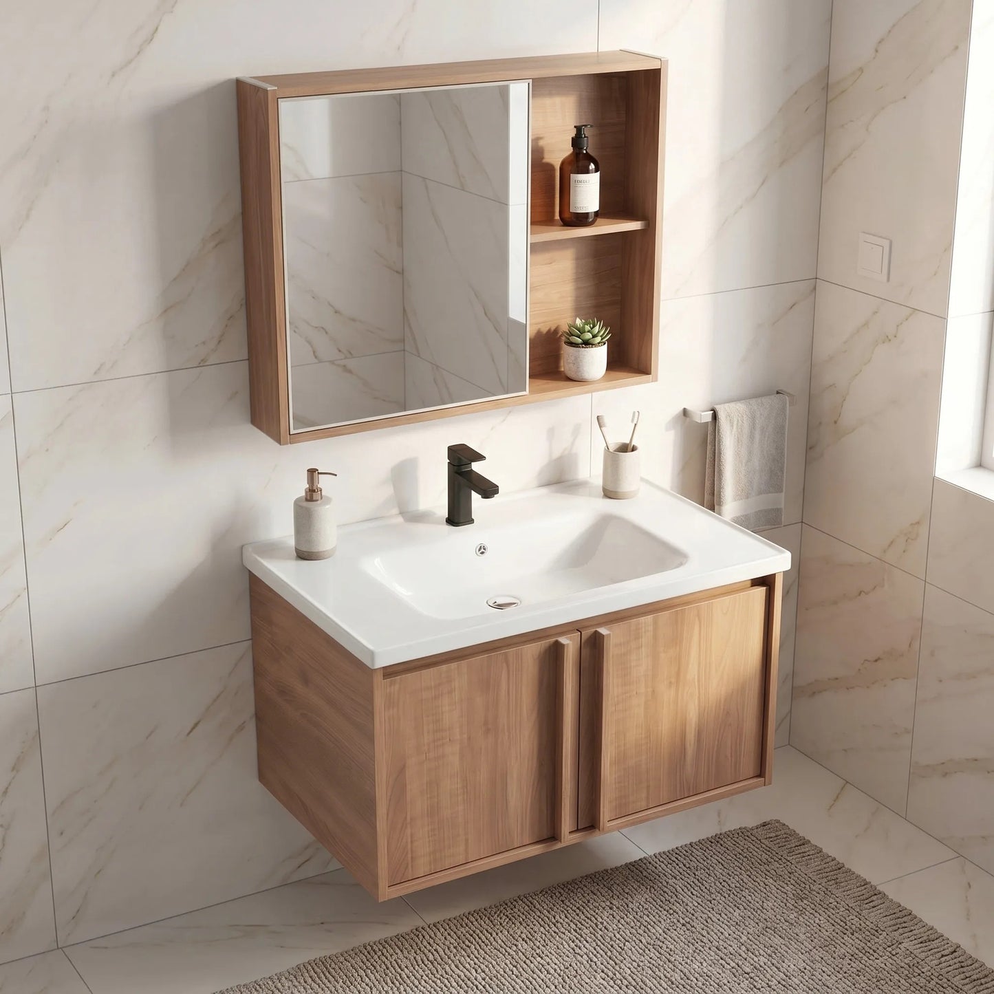 Badezimmermöbel-Set mit Waschbecken Gama T25023 HHL 70CM  3