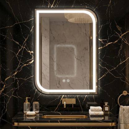 Spiegel LED ZONE 80X60 BLACK  3