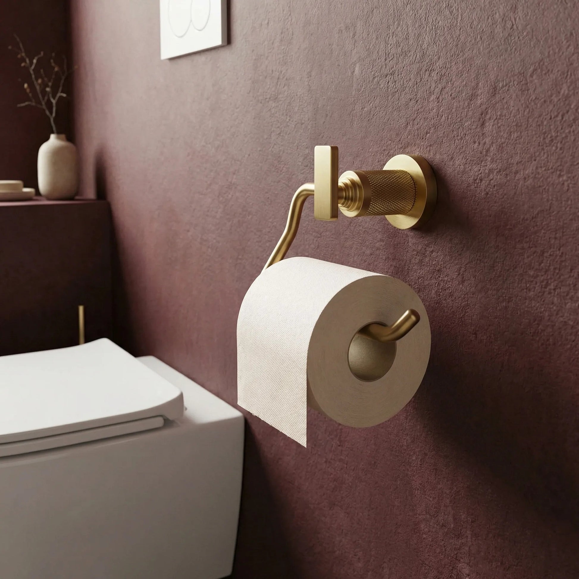 Halter für Toilettenpapier 81305 Rivo Brush Gold  3