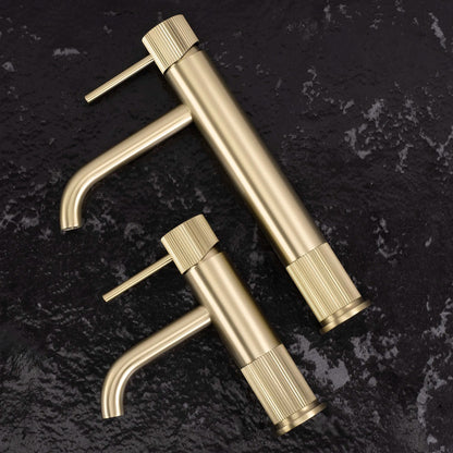 Waschbeckenarmatur Rea Lungo Stripe Brush Gold Low  3