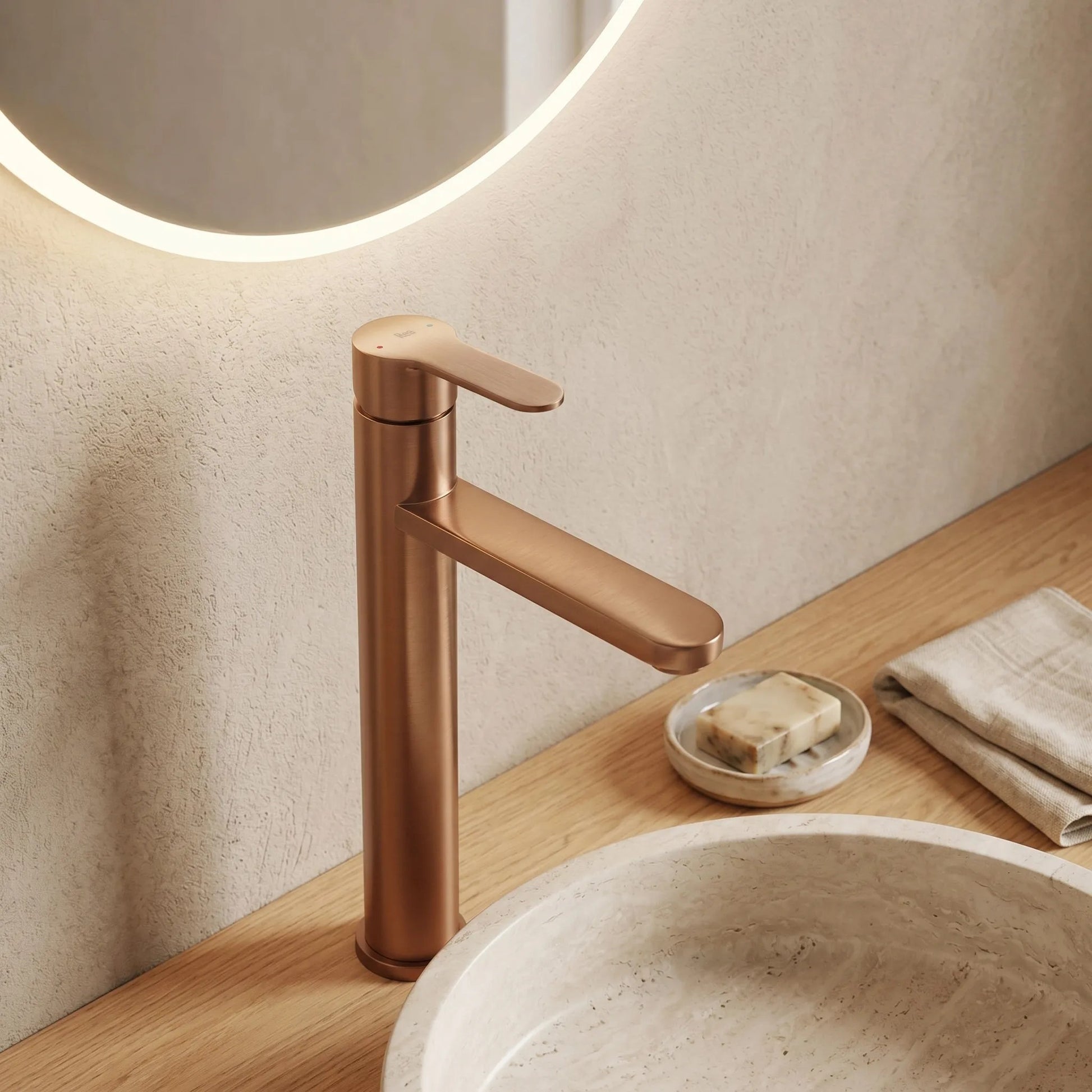 Waschbeckenarmatur Rea Arcos Brush Copper  3