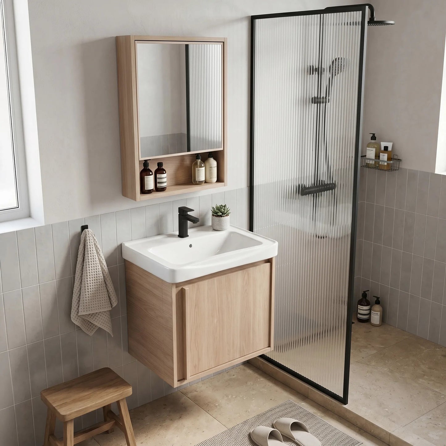 Badezimmermöbel-Set mit Waschbecken Gama T25023 BXM 50CM  3