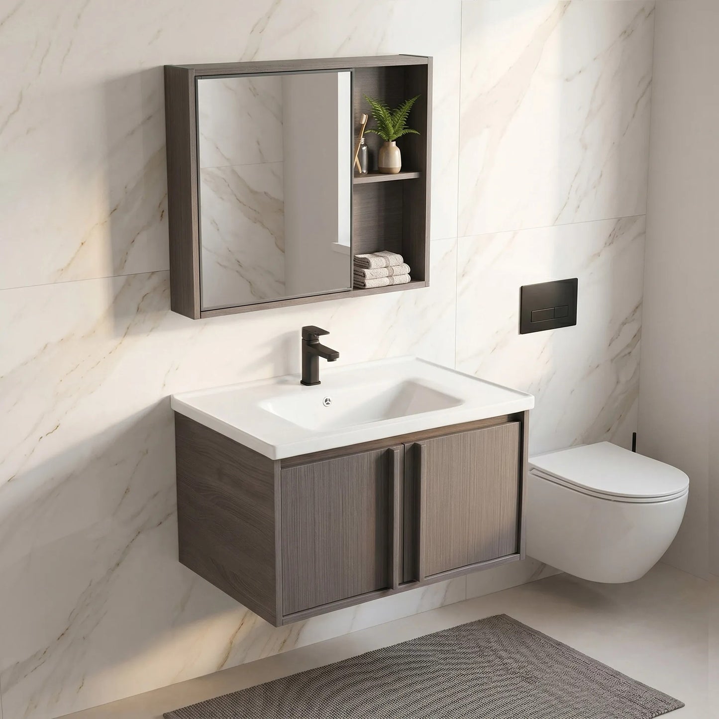Badezimmermöbel-Set mit Waschbecken Gama T25023 KJM 70CM  3