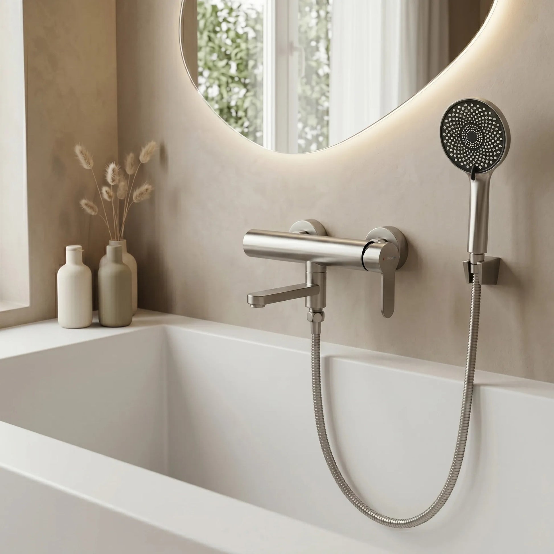 Wannenarmatur Rea Arcos Brushed Nickel  3