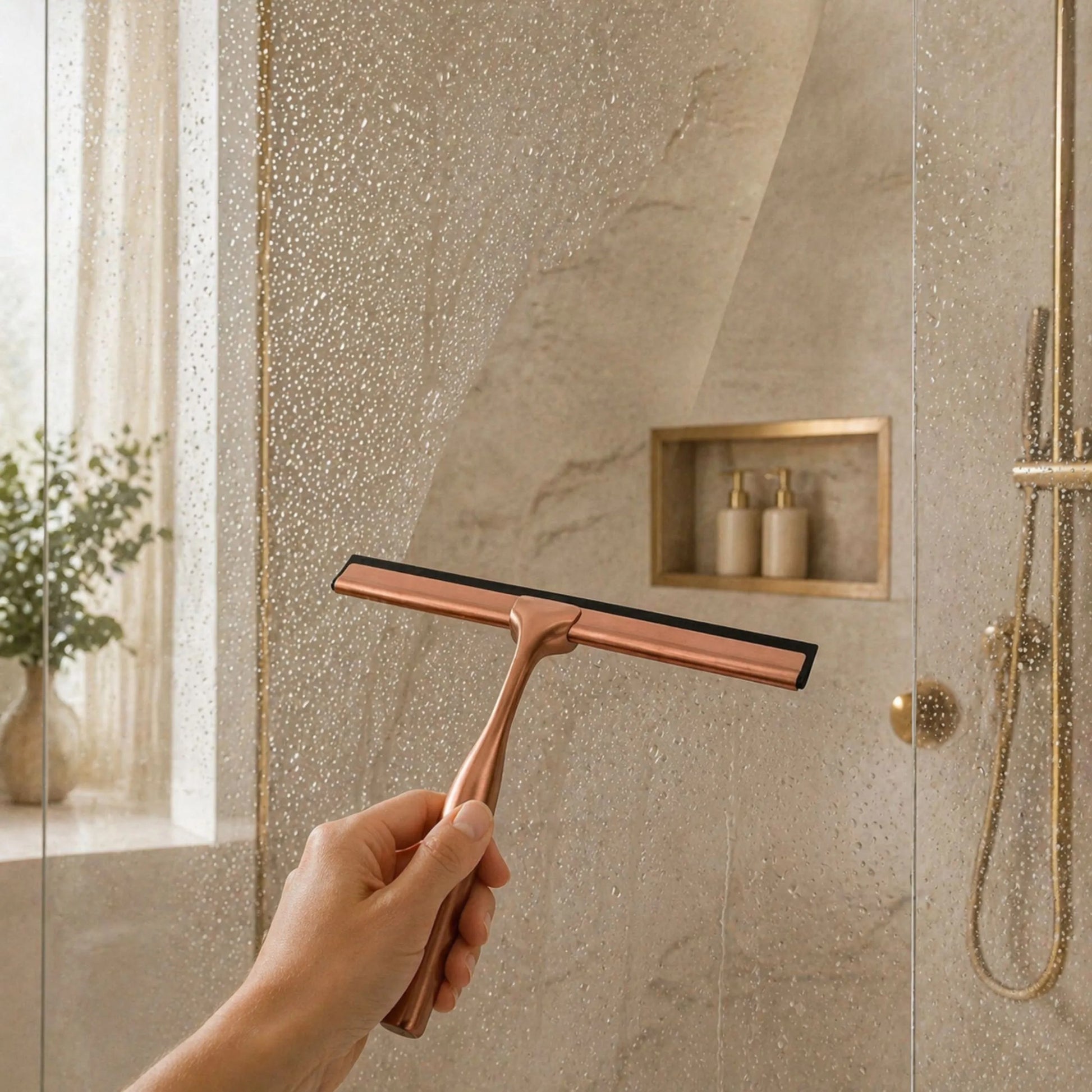 Dusch abzieher Brush Copper  3