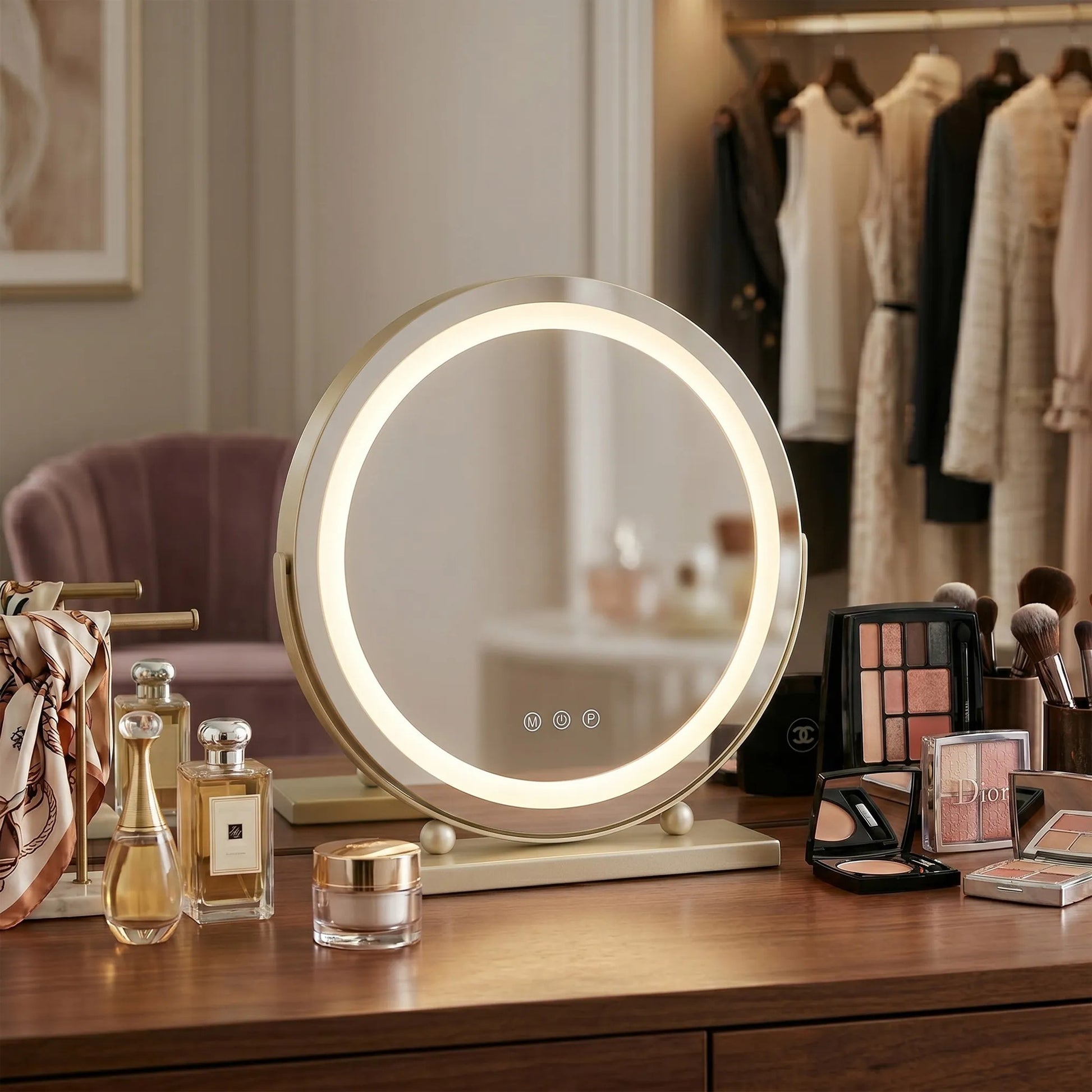 Spiegel LED MAKE-UP L.Gold 40 cm  3