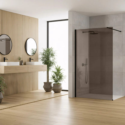 Duschwand Rea Flexi Brown / Black 90 3
