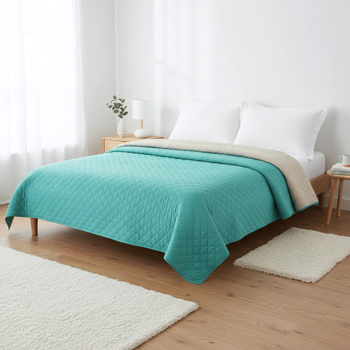 Tagesdecke Inez Beige-mint 220x240 3