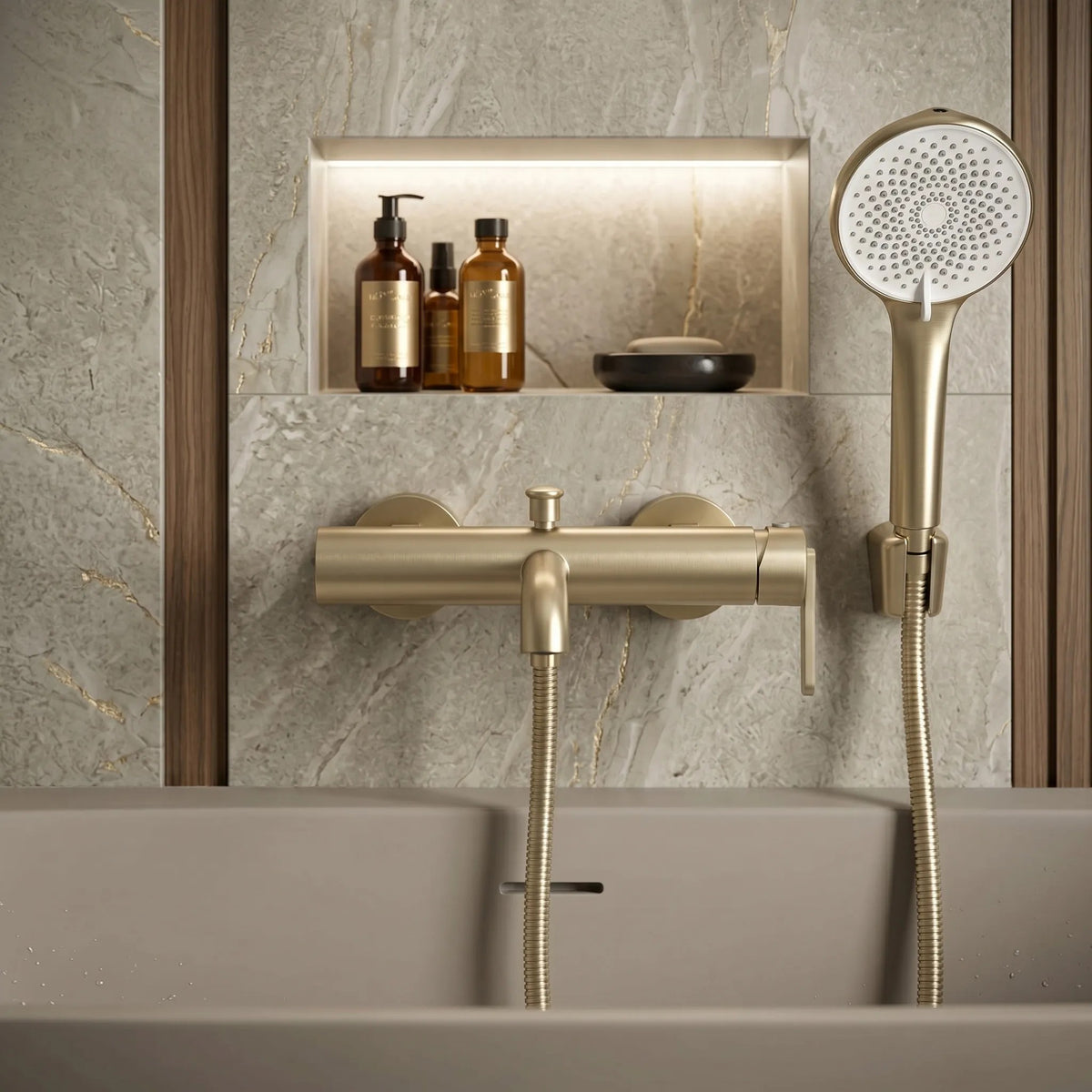 Wannenarmatur REA Ontario Side Brush Gold 3