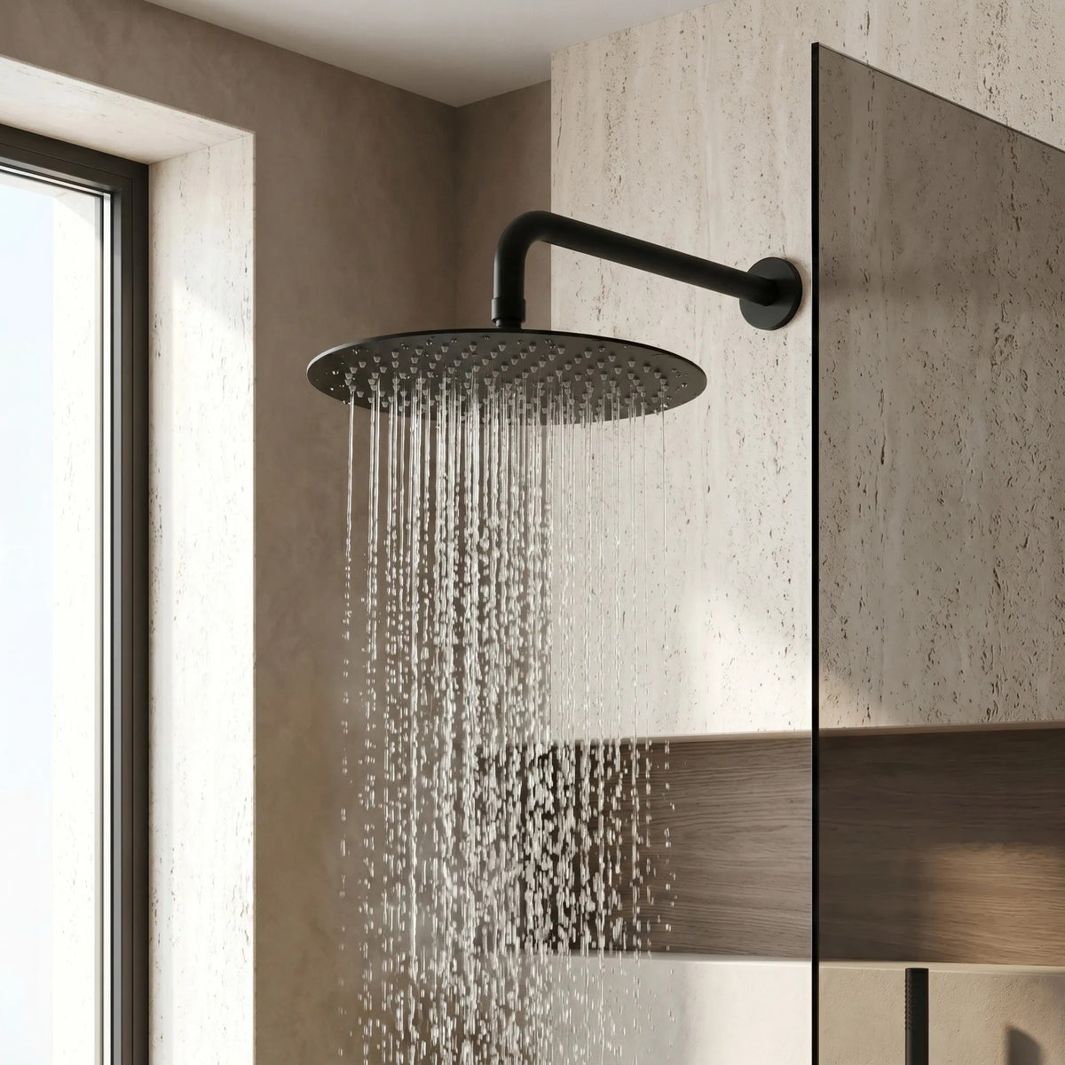Runde Regendusche REA JS-P014B 30cm Black 3