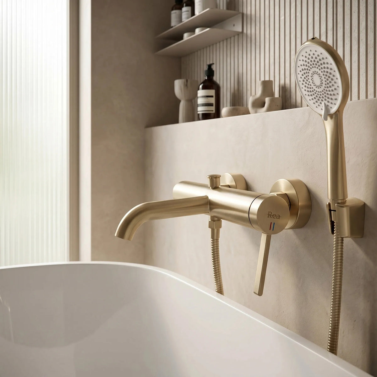 Wannenarmatur REA Rivo Brush Gold 3