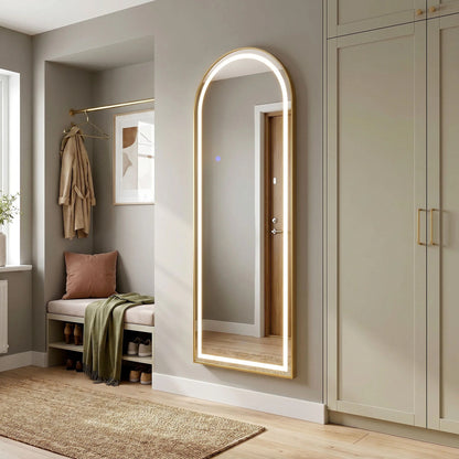 Spiegel LED Orbit 50x160cm Brush Gold 3