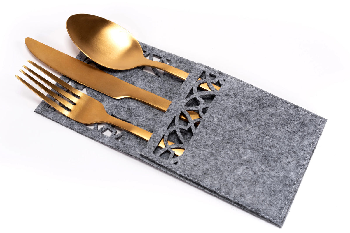 Cutlery Cover Set (8 Pcs) (KF357 Grey X2) 3