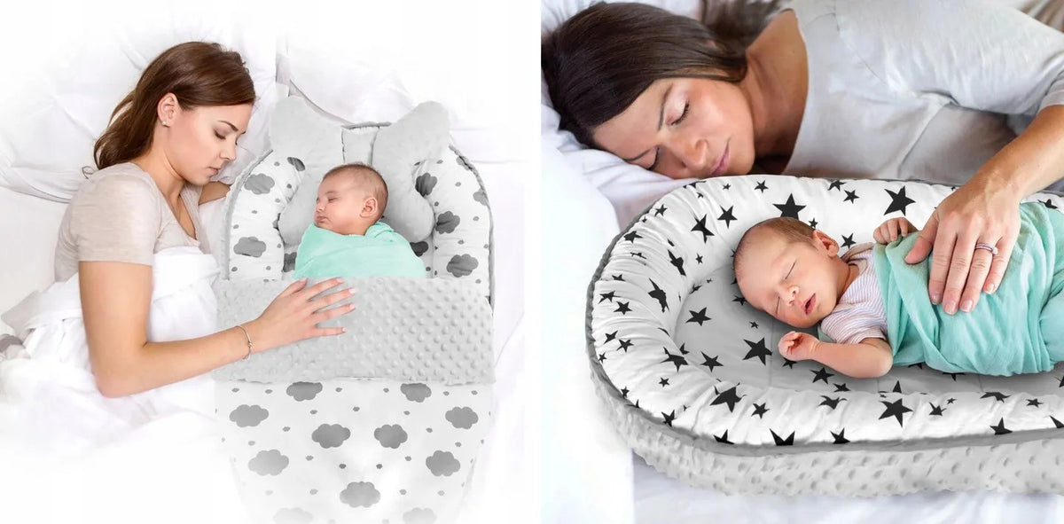 Baby Nestschen Matratze,Kissen,Decke 5in1 Jungle Leaves Green 3