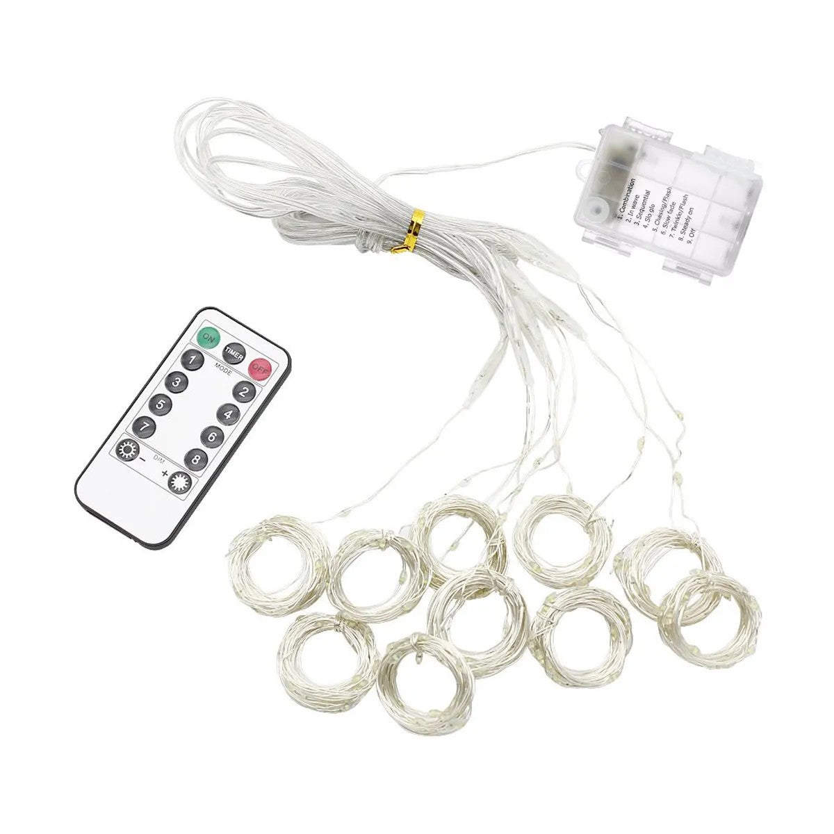 Lichterkette LED 300 Stk 3x3m Warm Lichtfarbe 3