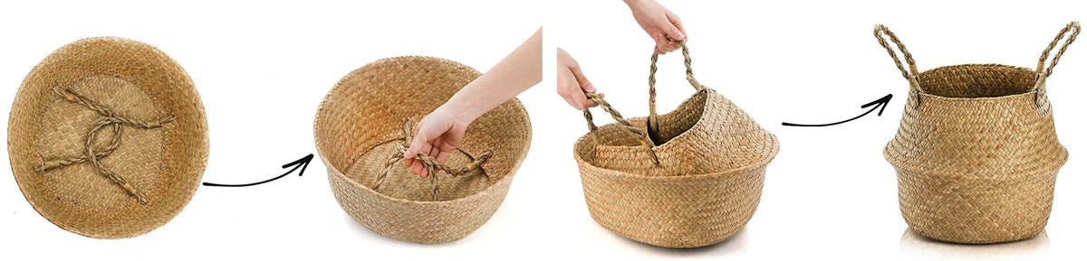 Natürlicher Boho-Korb YT21B-35 3