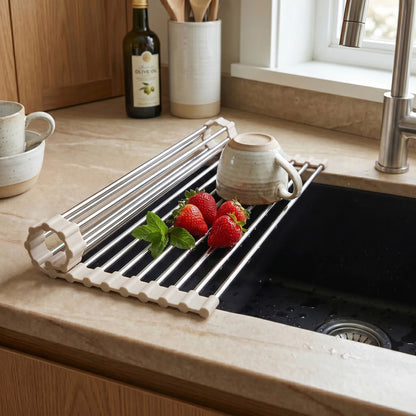 Rollbarer Abtropfständer Für Spüle REA P12298B Beige 3